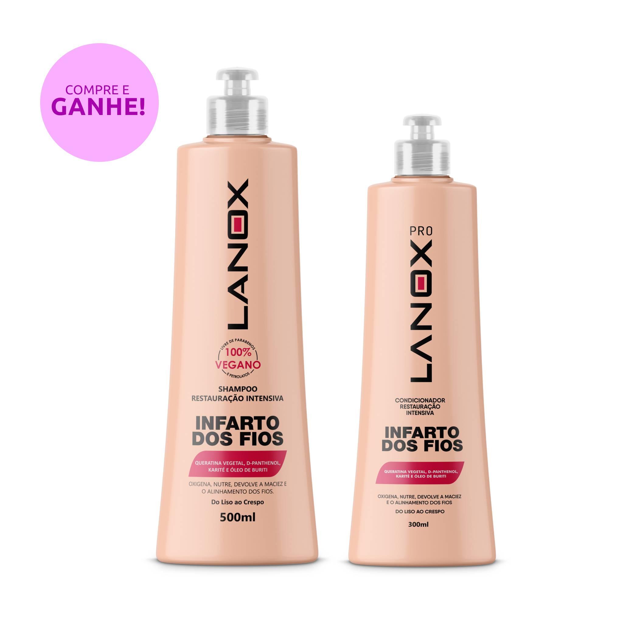 Kit Shampoo Infarto dos Fios 500ml + Condicionador Infarto dos Fios 300ml - Trihair Cosméticos